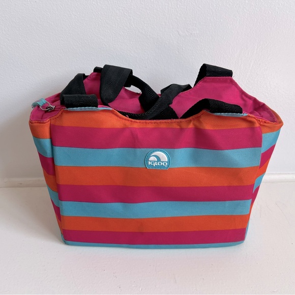 3/$25 Igloo Insulted Striped Lunch Bag - Picture 1 of 8